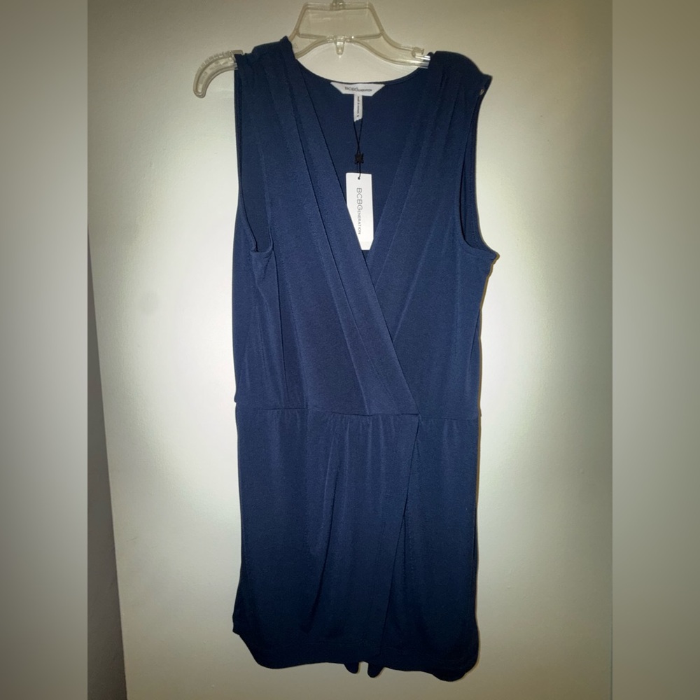 BCBGeneration Navy Sleeveless Romper